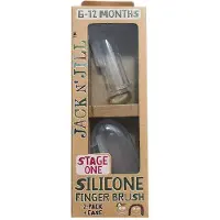 Jack N Jill Silikon-Fingerzahnbürste Stufe 1, 2 Stück