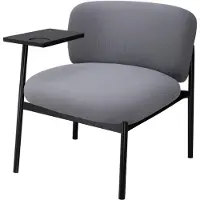COMHOMA Loungesessel Sessel Relaxsessel Ohrensessel modern, Polsterstuhl mit Metallbeinen, Einzelsofa für Wohnzimmer/Schlafzimmer/Garten, Grau