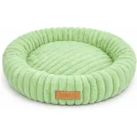 Dogeste Donut Hundebett 60 cm rund, flauschiges Hundekissen, waschbar, rutschfester Boden