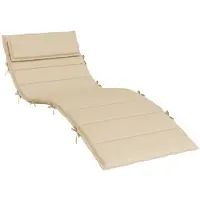 vidaXL Sonnenliegen-Auflage Beige 180x60x4 cm Oxford-Gewebe