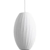 HAY Nelson Cigar Crisscross BB Hängelampe Ø33cm - Herman Miller , Weiß, für Esszimmer, Kunststoff