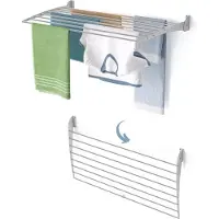 Foxydry Wäscheständer zur Wandmontage, kompakter und stabiler Wäschetrockner – Fold Down 100 cm