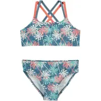 Playshoes Bikini "Palmen" in Blau/ Weiß/ Orange - 110/116