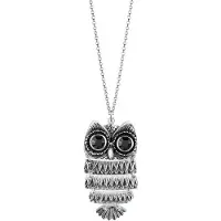 Elli Halskette Eule Kristalle 925 Sterling Silber Elli Schwarz