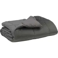 vidaXL Ganzjahresbettdecke Gepolstert Hellgrau 200 x 200 cm Mikrofaser