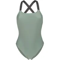 Arena Badeanzug Damen Elastic Einfarbig - Sage - XL