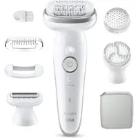 Braun Silk-épil 9-061, Weiß, 40 Pinzette, MicroGrip, 0,5 mm, Akku, Integrierte Batterie