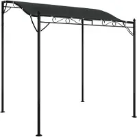 Syfax Markise Anthrazit 2x2,3 m 180 g/m² Stoff und Stahl