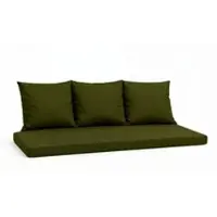 Setgarden Mix Bench Kissen Outdoor Kissen Bankauflage 160x50+3x50x56cm Kissen Für 3-Sitzer Bänke 1tlg Grün
