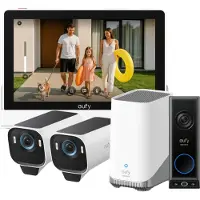 Eufy eufyCam S3 Pro Doppelpack + HomeBase 3 + Doorbell E340 + Smart Display E10