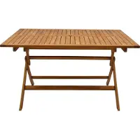 Miliboo - Quadratischer klappbarer Gartentisch aus Massivholz B140 cm SANTIAGO