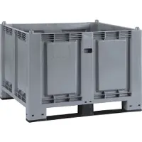 BRB-Lagertechnik Palettenbox mit 2 Kufen, LxBxH 1200 x 800 x 850 mm