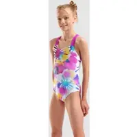 Arena Badeanzug Mädchen Colourburst - White Multi-very Fuchsia - 164