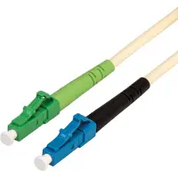 Value Glasfaserkabel 9/125µm, LC UPC / LC APC Stecker, simplex, elfenbeinfarben,