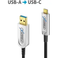 PureLink FiberX Serie - USB 3.1 Glasfaser Kabel - USB-A USB-C - Hybrid - 10m