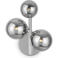 Maytoni Wandleuchte Dallas in Silber und Grau-transparent G9 3-flammig