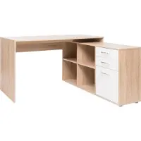 Finori Winkelschreibtisch London 1 Ecktisch Sonoma Eiche mit Sideboard