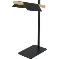 Eglo Schreibtischlampe Ermua schwarz mit Holz