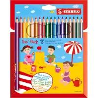 Stabilo Buntstifte - Trio Thick - 18 st. - Mehrfarbig - - One Size - Buntstiftsets