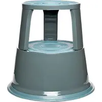 BRB-Lagertechnik Rollhocker aus Stahlblech, 3 Lenkrollen, Höhe 430 mm, Tragkraft 150 kg, lichtgrau
