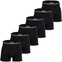Ellesse Boxershorts "Boxershort AMBRIA Trunks 6P 6er Pack", Herren, Gr. M, schwarz (schwarz (mono)), Obermaterial: 95% Polyester PES. 5% Elasthan EL., Unterhosen Boxershorts