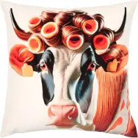 PAD Dekokissen "FARM" Made in Europe, Kissenhülle ohne Füllung, Motiv Kuh, 1 Stück