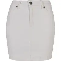 Urban Classics modisches Damen Kleid Stretch Reißverschluss Taschen Ecru-Weiß