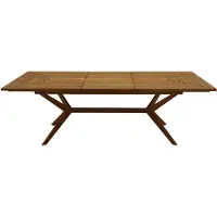Miliboo - Ausziehbarer Gartentisch mit integrierter Verlängerung aus Massivholz B180-240 cm SANTO