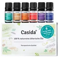 Casida GmbH Ätherische Öle Duftmischungen Set Naturrein Top 6 30 ML