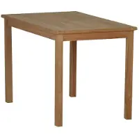 MiaMöbel Gartentisch 120x70 cm Gartenmöbel Outdoor Modern Massivholz Teak Honig