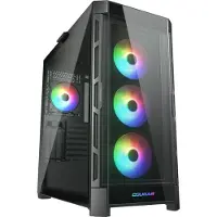 Cougar DUOFACE PRO RGB, Midi-Tower, ohne Netzteil, USB/Audio, ATX, 1x USB-C 3.1, 2x USB 3.0, 1x USB 2.0, schwarz
