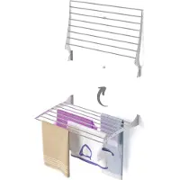 Foxydry Wäscheständer Zur Wandmontage Platzsparend 82 cm Grau