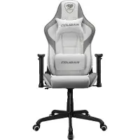 Cougar Gaming-Stuhl Armor Elite,Weiß, Universal-Gamingstuhl, 120 kg, Gepolsterter Sitz, Gepolsterte Rückenlehne, Schwarz, Stahl