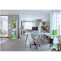 Leitz Ordner WOW, 180 Grad, DIN A4, 80 mm, blau Einband aus Graupappe, innen und aussen mit laminiert