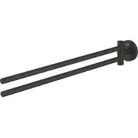 GROHE Handtuchhalter ESSENTIALS, 2-armig, schwenkbar, 450mm matte black