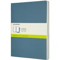 Moleskine Cahier XL Notebook Brisk Blue Plain