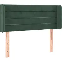 Syfax Kopfteil mit Ohren Dunkelgrün 103x16x78/88 cm Samt
