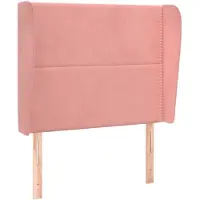 Syfax Kopfteil mit Ohren Rosa 83x23x118/128 cm Samt