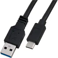 Logilink CU0171, 3 m, USB A, USB C, USB 3.2 Gen 2 (3.1 Gen 2), 5 Gbit/s, Schwarz