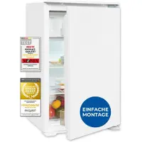 Exquisit Einbaukühlschrank mit Gefrierfach, 118 Liter Nutzinhalt, Einbaukühlschrank 88cm, Einbaugerät, 4-Sterne-Gefrierfach, EKS5131-4-E-040E weiss