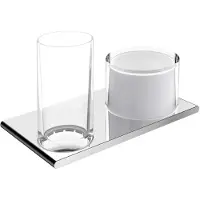 Keuco Doppelhalter Edition 400 Glas/ Lotionspender verchromt, 11553019000