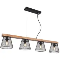 Globo Lighting BASCHI H„ngeleuchte Metall schwarz, 4xE14, 15392-4