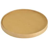 Duni GmbH Deckel Karton Ronda WIDE+ Karton/PLA Braun 900/1300 ml Braun Karton FSC/PLA 184x184x17 | Packung (25 Stück)