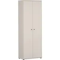 Forte TEMPRA 2 Schrank 70 80, moderner Mehrzweckschrank 2-türig, Schlafzimmer, Wohnzimmer, Holzwerkstoff, Büro, Kaschmir|Beige, 73,7 cm breit x 197,5 cm hoch x 34,8 cm tief