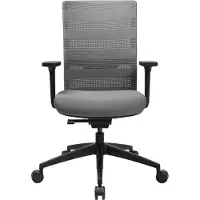 Topstar Drehstuhl Sitness Airwork - grau Armlehnen Universalrollen.