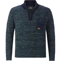 Jan Vanderstorm Pullover Herren Baumwolle blau gemustert, XXXL 818054-0001-09995