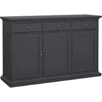 Ebuy24 Venedig Sideboard 3 Türen und 3 Schubladen matt grau.
