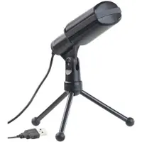 Auvisio Profi-USB-Kondensator-Mikrofon für Studio-Aufnahmen, Mini-Stativ