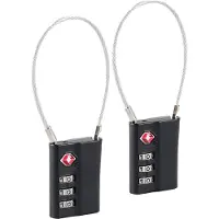 Allit Zahlen-Sicherheitsschloss AluPlus AddOn Lock 2er Set mit Stahlseil