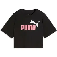 Puma T-Shirt "ESS 2 COLOR NO. 1 LOGO SHORT LENGTH TEE G" für Jugendliche, lockere Passform, Kurzarm